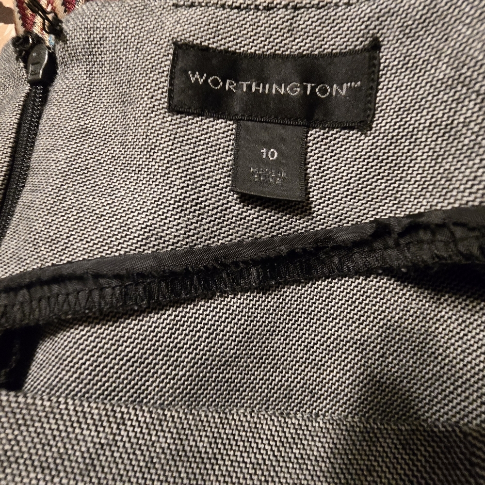 Worthington Black and Gray Skirt